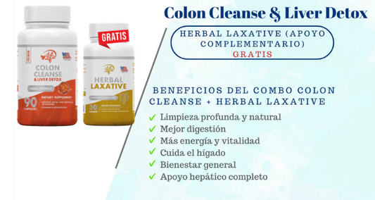 Combo para la limpieza de colon y desintoxicación del hígado ("Colon Cleanse & Liver Detox")